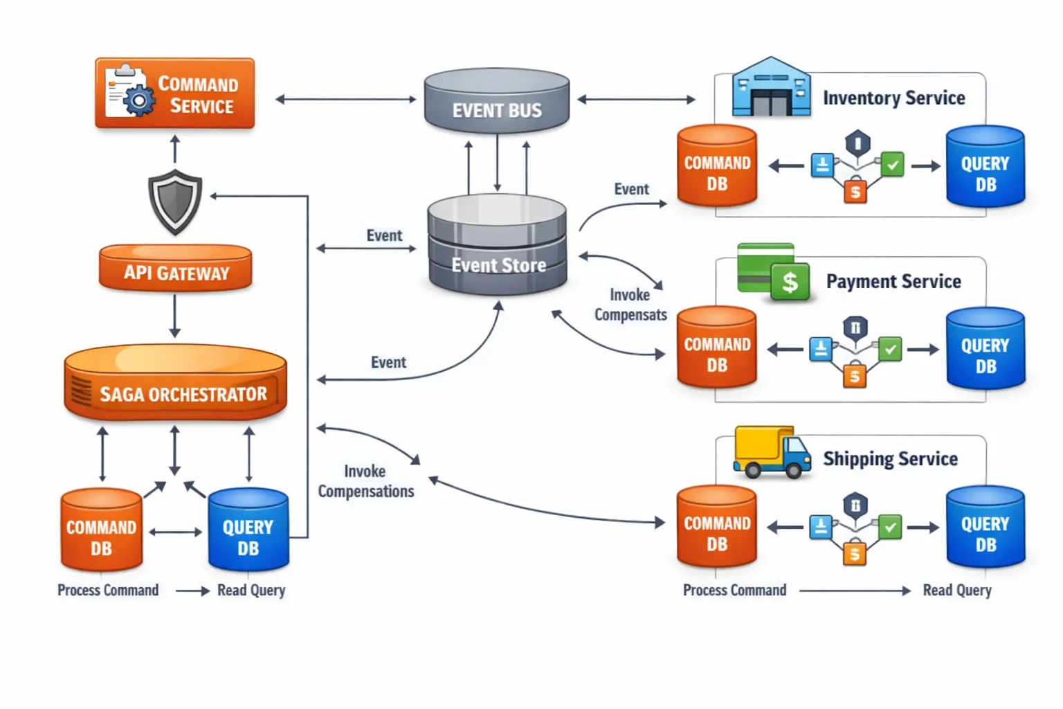 CQRS + Saga Pattern ile Distributed Transaction