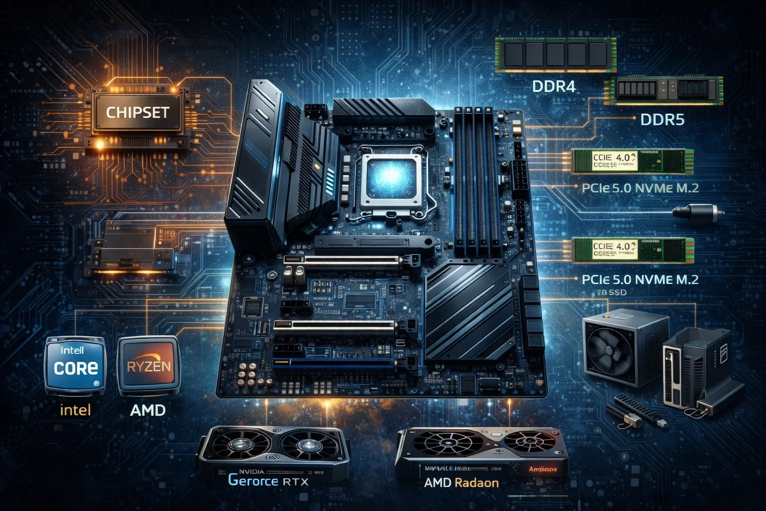 Anakart Nedir? Chipset, Soket, Slotlar ve Uyumluluk Rehberi