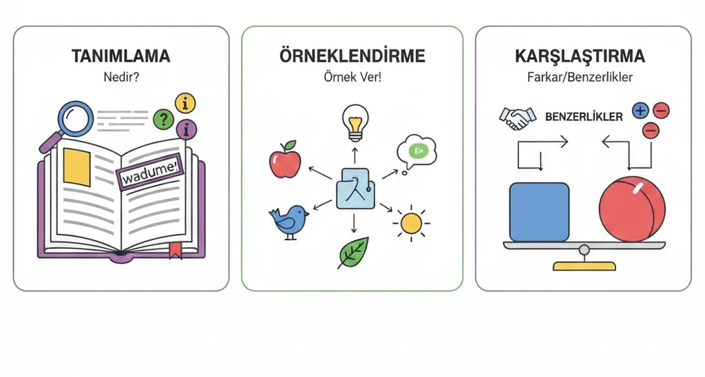 Düşünceyi Geliştirme Yolları Nelerdir? Tanımlama, Örneklendirme ve Karşılaştırma