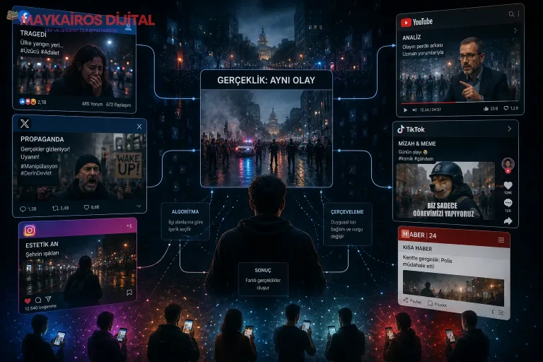 Platform Gerçekliği: Aynı Olayın Farklı Dijital Evrenlerde Farklı Doğrular Üretmesi